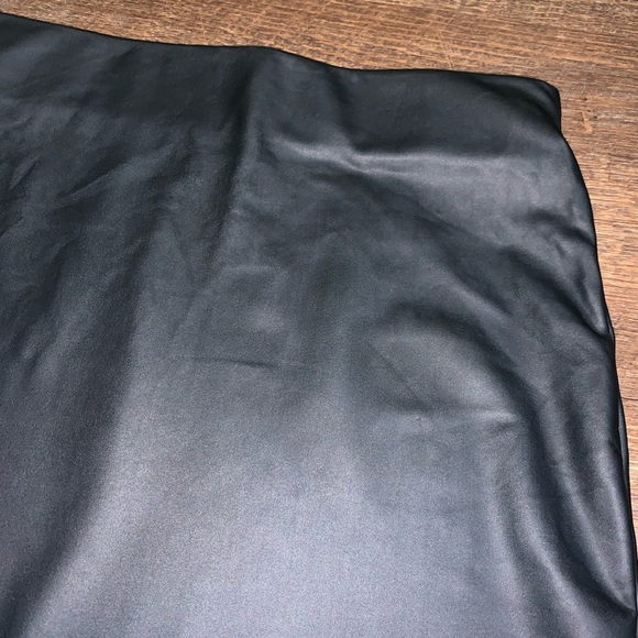 Revamped | Faux Leather Midnight Blue Skirt - Picture 3 of 6